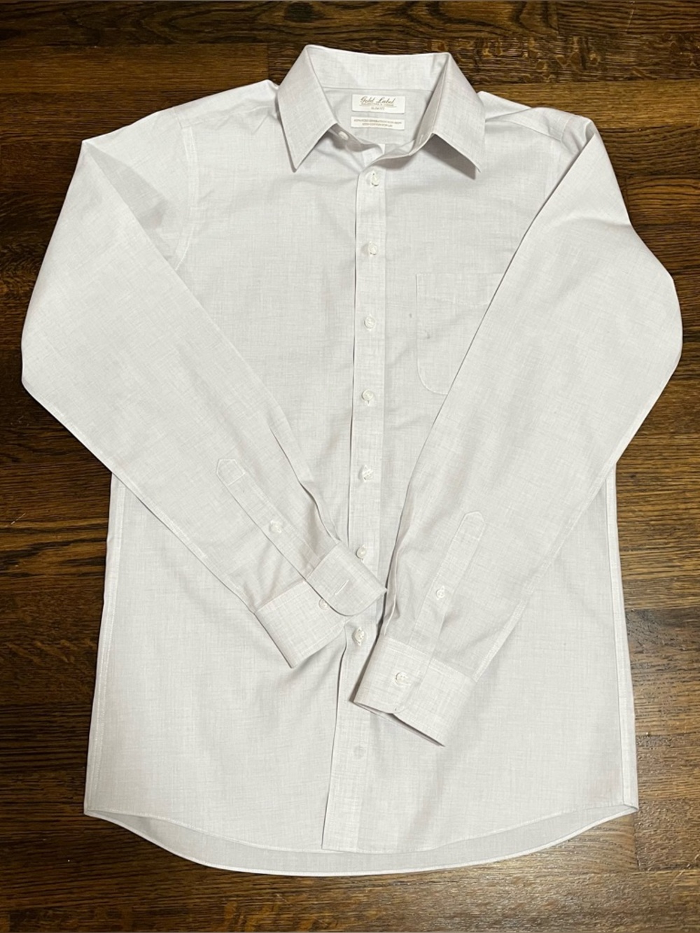 Roundtree & Yorke White Long-Sleeve Dress Shirt